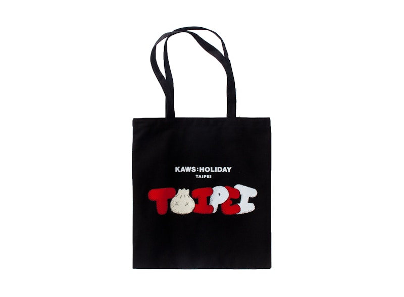 KAWS Holiday Limited Taipei Tote Bag Black/Red