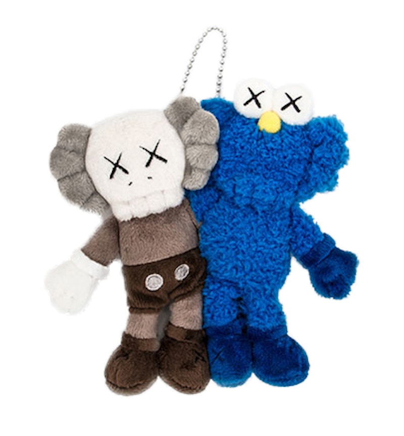 KAWS Seeing/Watching Plush Keychain Grey/Blue