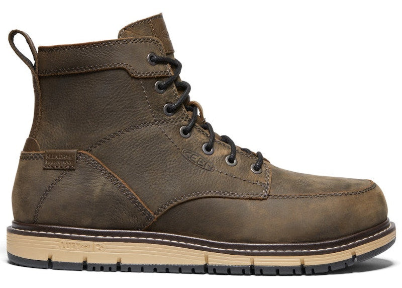Keen San Jose 6" Waterproof Aluminum Toe Boot Cascade Brown Black