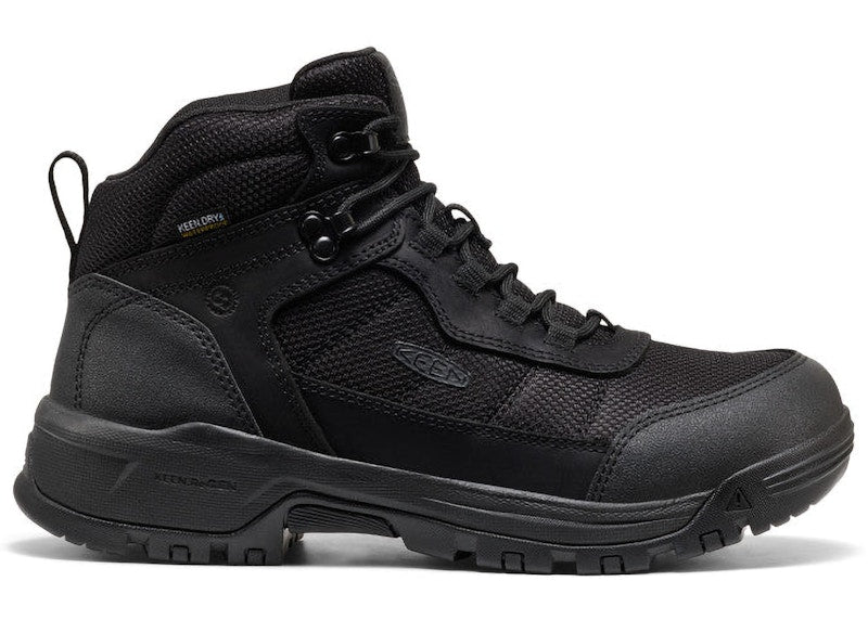 Keen Skokie Waterproof Soft Toe Work Boot Triple Black
