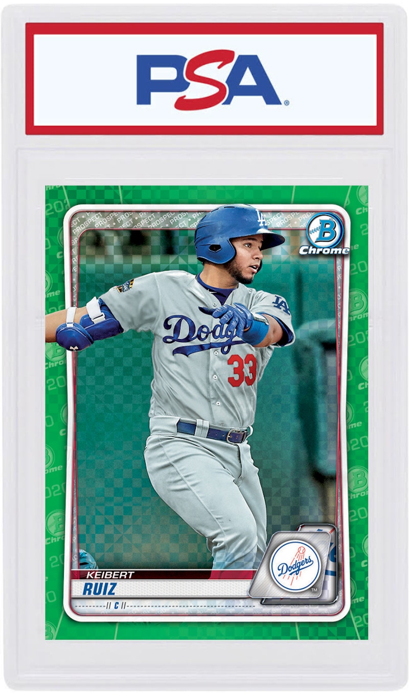 Keibert Ruiz 2020 Bowman Chrome X Green X-Fractor /31 #BCP-210 (PSA or BGS Graded)
