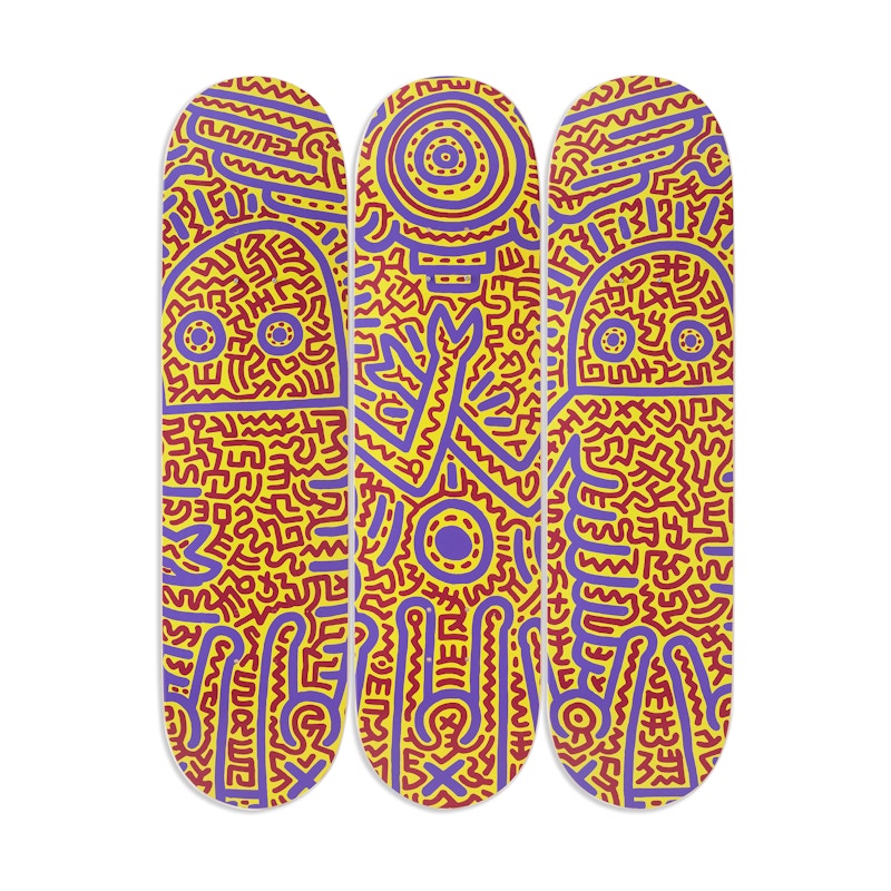 Keith Haring (1984) Triptych Skateboard Deck (Set of 3)