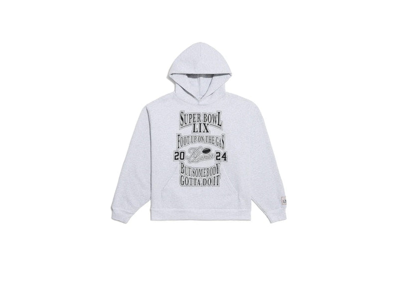 Kendrick Lamar x Willy Chavarria Foot Up On The Gas Hoodie Heather Grey