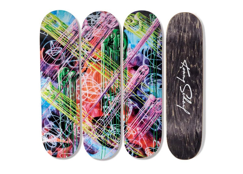 Kenny Scharf "Drip City" Limited Edition Triptych Skateboard Deck (Set of 3)