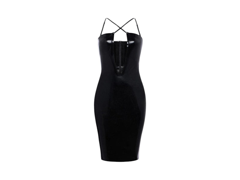 khy x Poster Girl Latex Cutout Dress Black