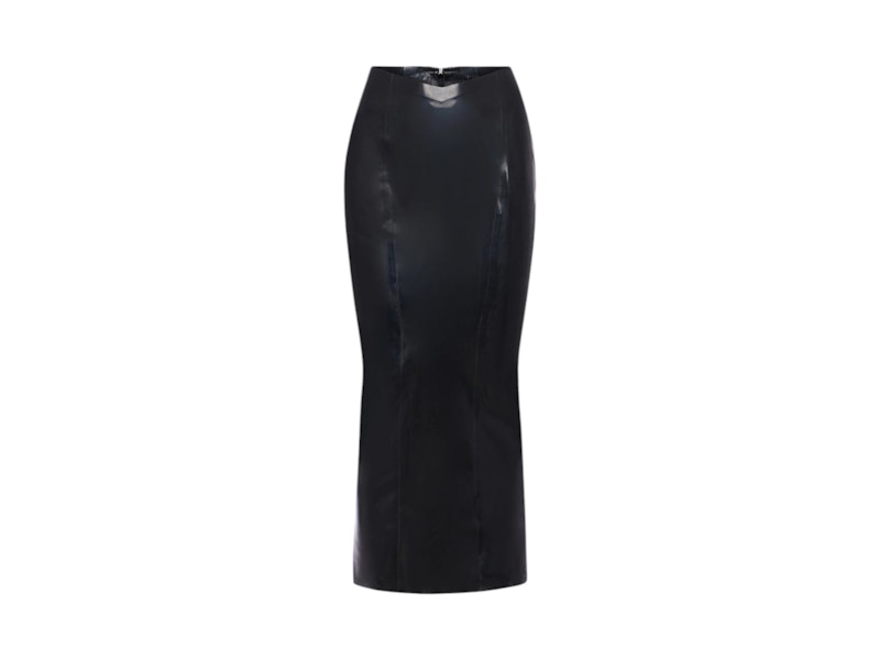 khy x Poster Girl Latex Maxi Skirt Black