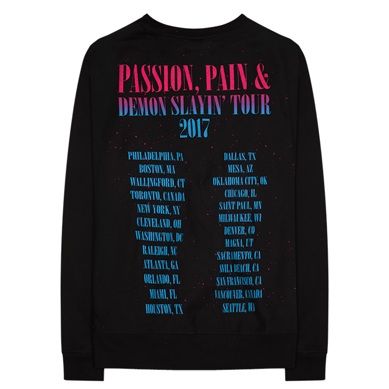 Kid Cudi Blue Photo Crewneck Sweatshirt Black