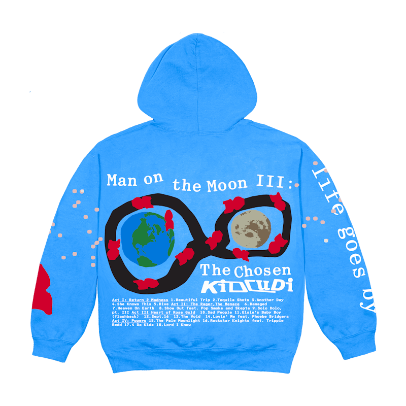 Kid Cudi CPFM For MOTM III Life Goes By Hoodie Blue