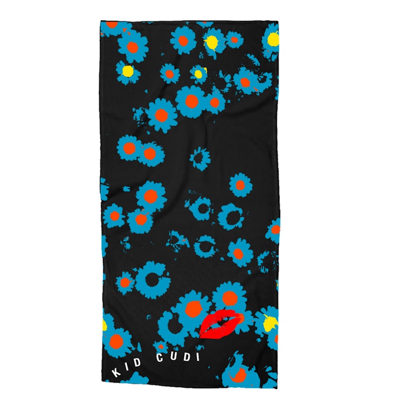 Kid Cudi Flower Towel Black