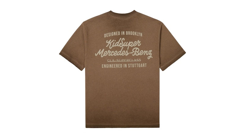 KidSuper x Mercedes Benz Washed Tee Washed Brown