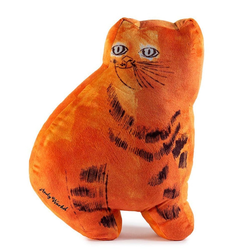 Kidrobot Andy Warhol Orange Sam The Cat Plush Orange
