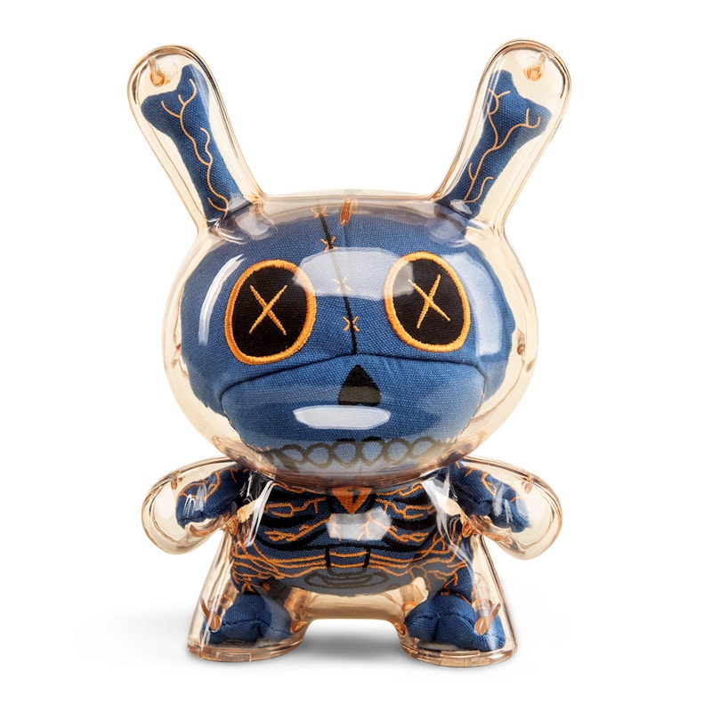 Kidrobot Gashadokuro Midnight Edition Guts Dunny Art Plush Figure Blue