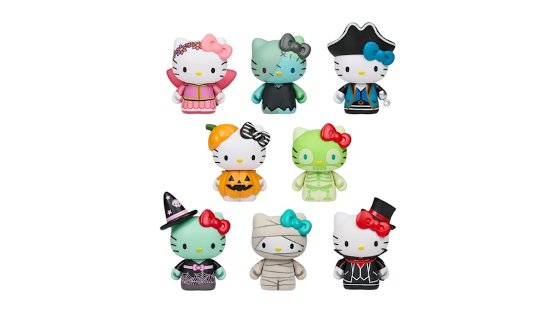 Kidrobot Hello Kitty Halloween Costumes Collectible Vinyl Mini Figures Bundle of 8 Figures