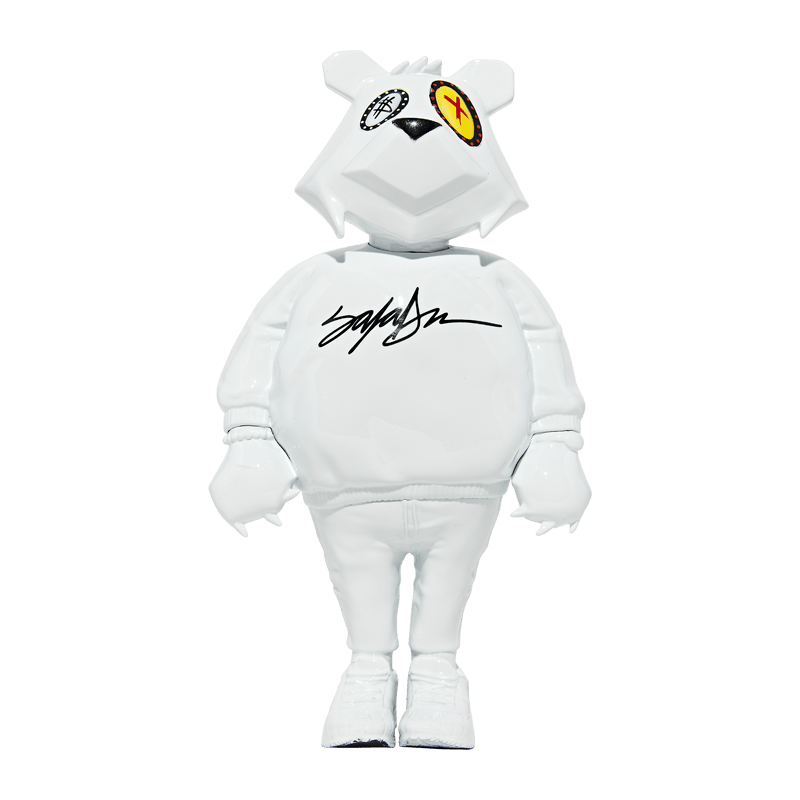 King Saladeen JP The Money Bear Vinyl Figure White
