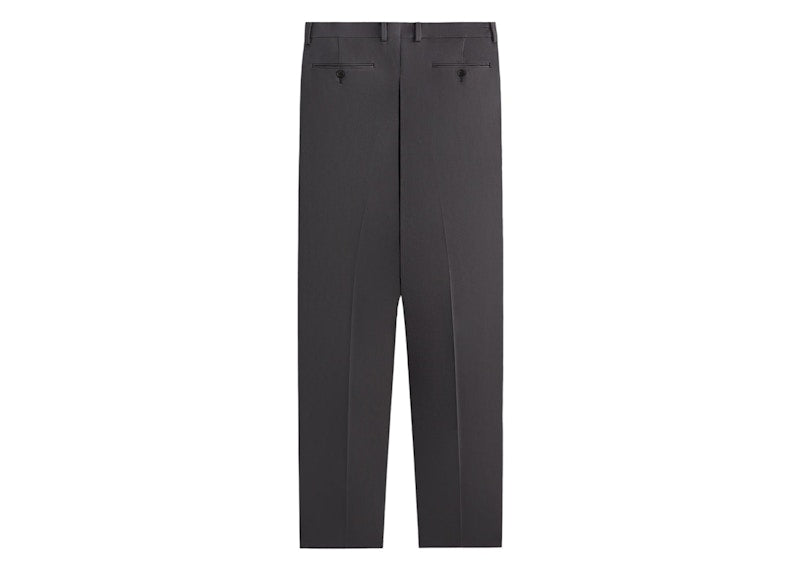 Kith 101 x Auralee Light Wool Max Gabardine Two-Tuck Slacks Gray Pinstripe
