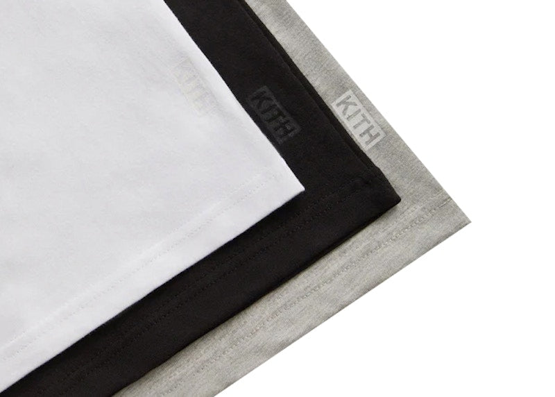 Kith 3 Pack Undershirt White/Heather Grey/Black