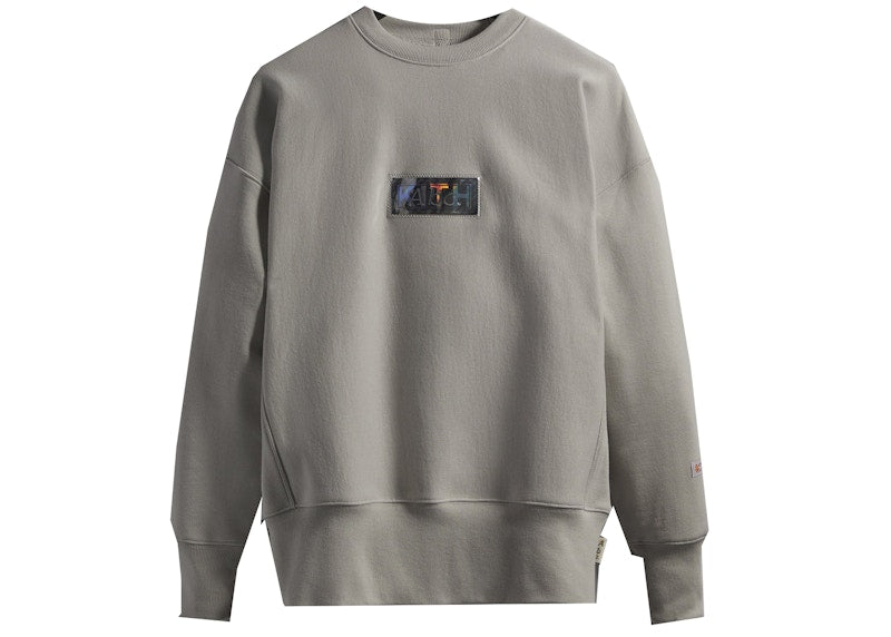 Kith Advisory Board Crystals Holographic Classic Logo Crewneck Heather Grey