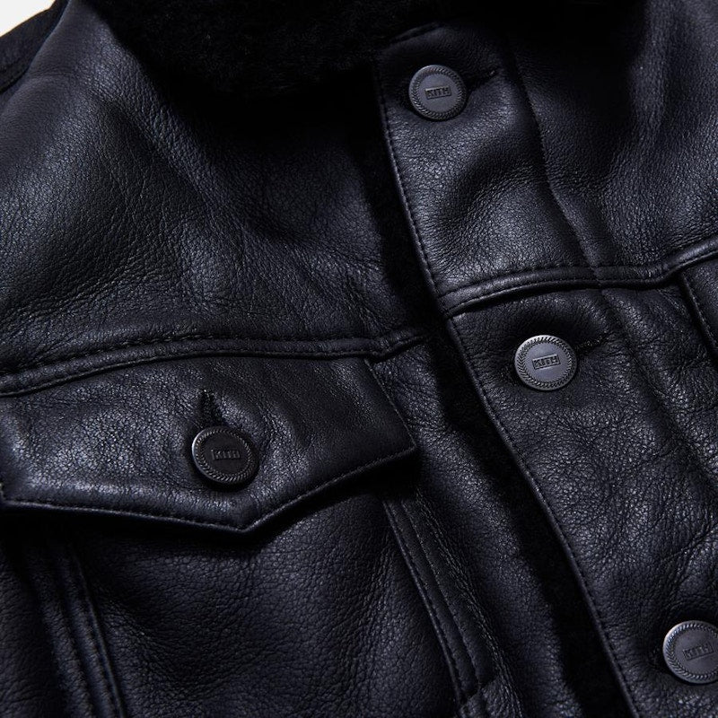 Kith Amherst Shearling Trucker Jacket (FW19) Black
