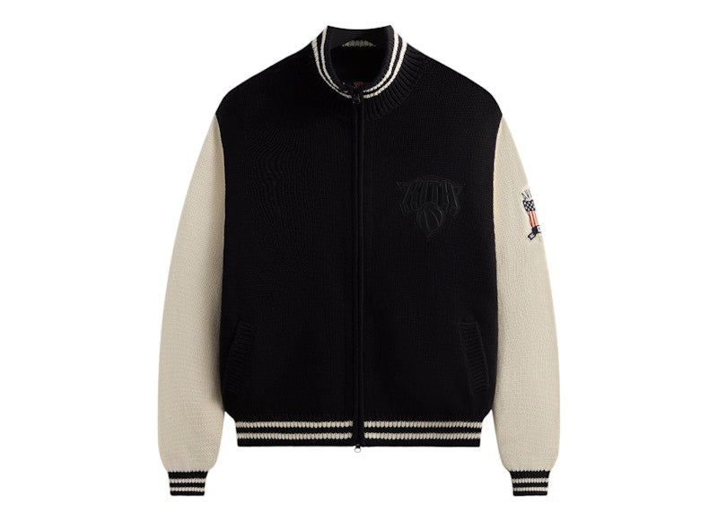 Kith Avirex The New York Knicks Wyona Full Zip Sweater Black