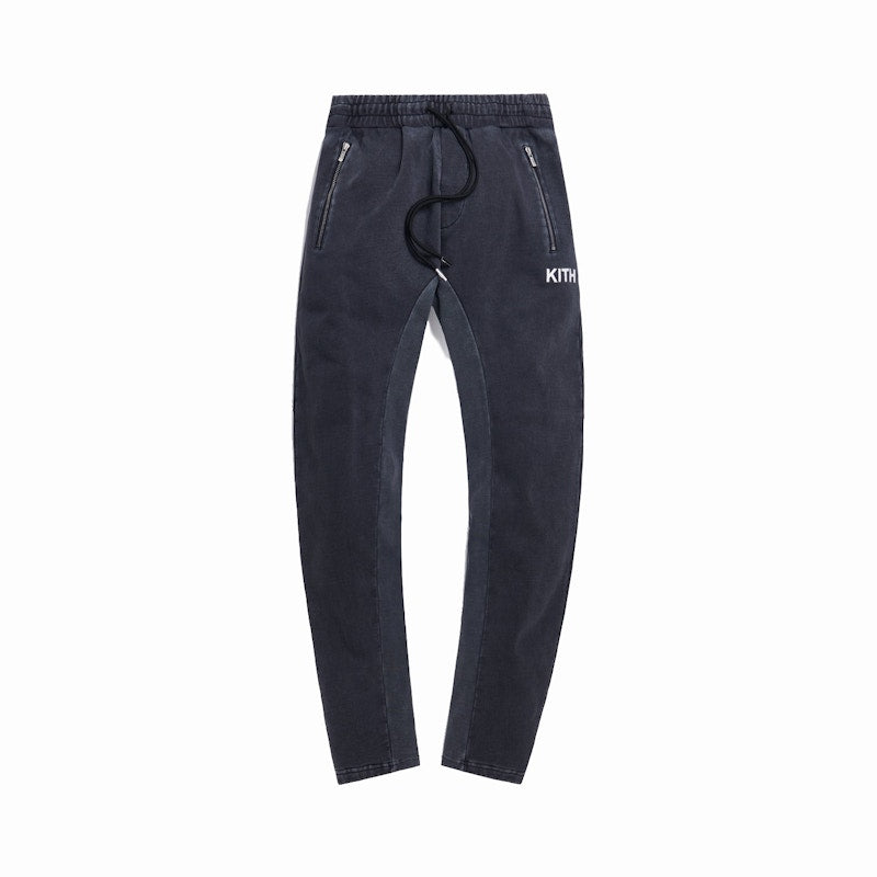 Kith Bleecker Crystal Wash Fleece Sweatpant Black