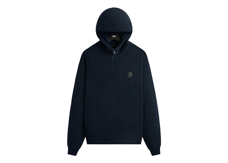 Kith Bonded Sherpa Coleman Quarter Zip Hoodie Nocturnal