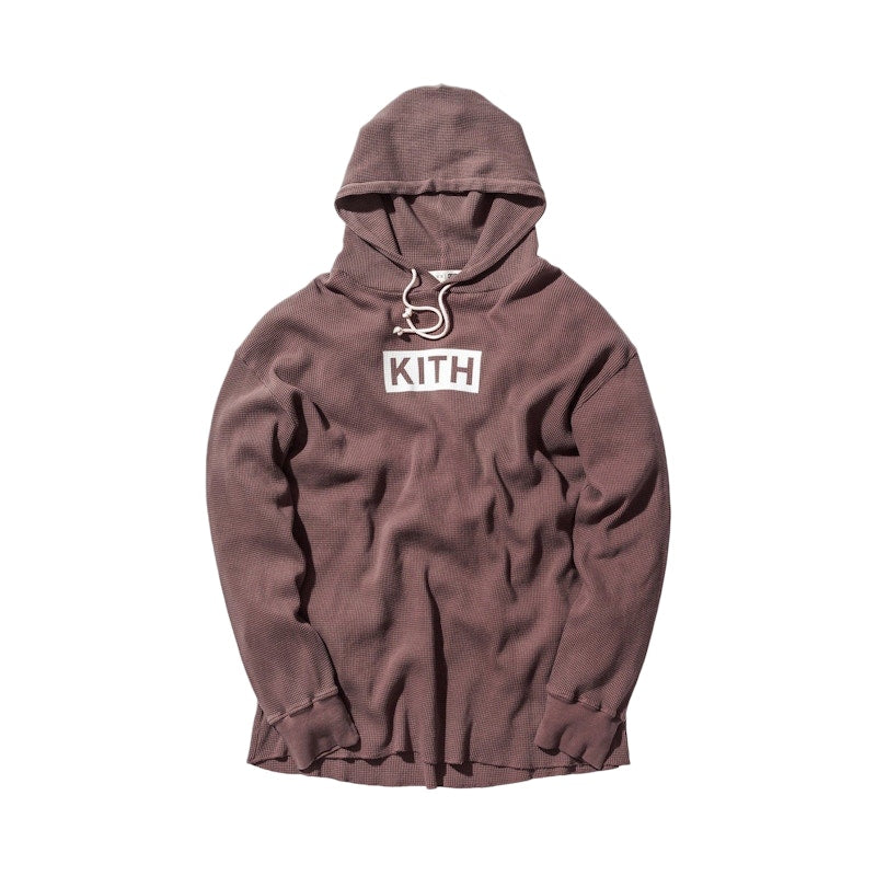 Kith Calux Waffle Hoodie Mauve
