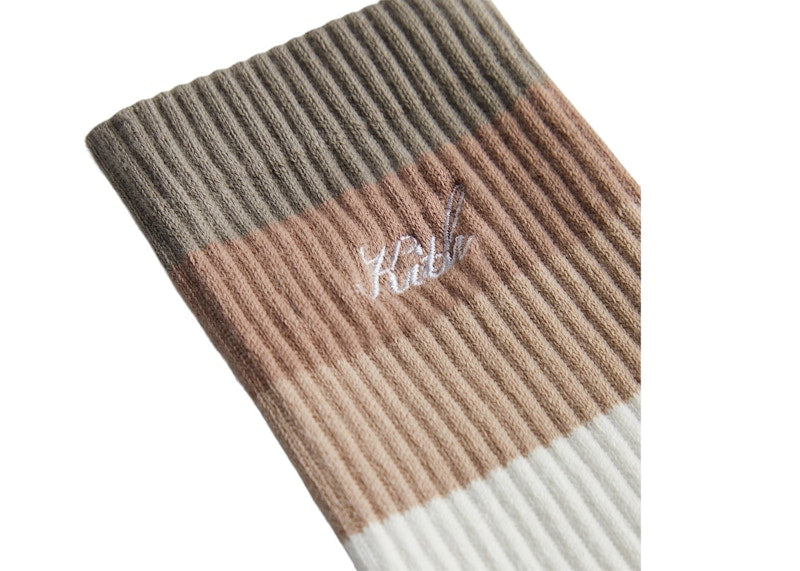 Kith Carmine Stripe Socks Battleship