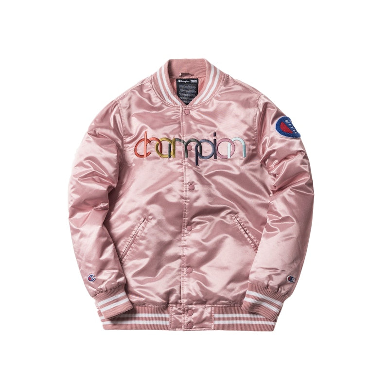 Kith Champion Baseball Jacket Pink