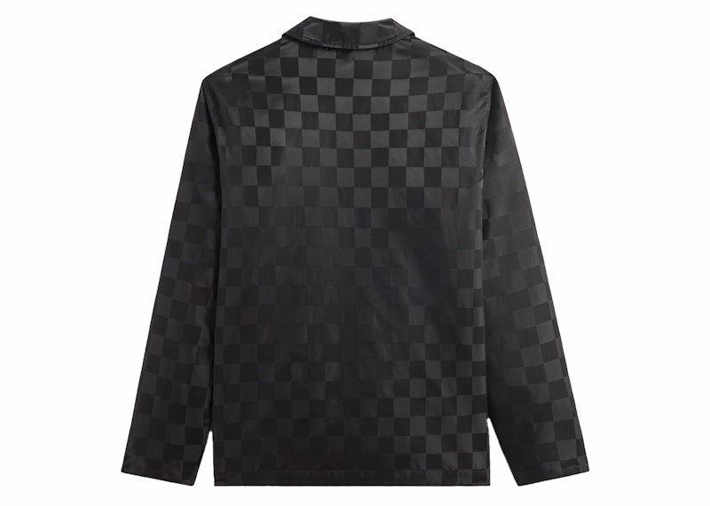 Kith Checkered Satin Kieran Coaches Jacket Black