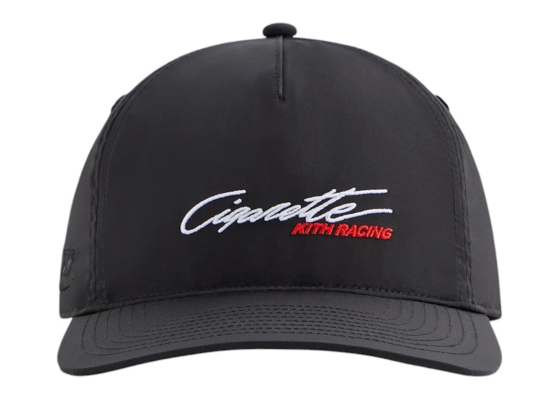 Kith Cigarette Wrinkle Nylon Bay Low Pinch Crown Snapback Black