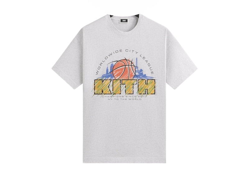 Kith City League Vintage Tee Light Heather Grey