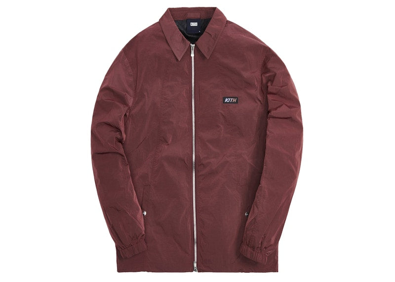 Kith Coaches Wrinkle Nylon Jacket Roan Rouge