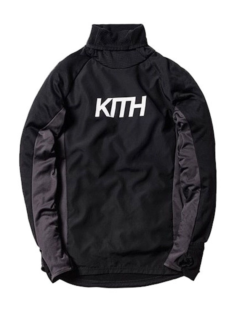 Kith Cobras Funnel Neck Long Sleeve Sweatshirt Black