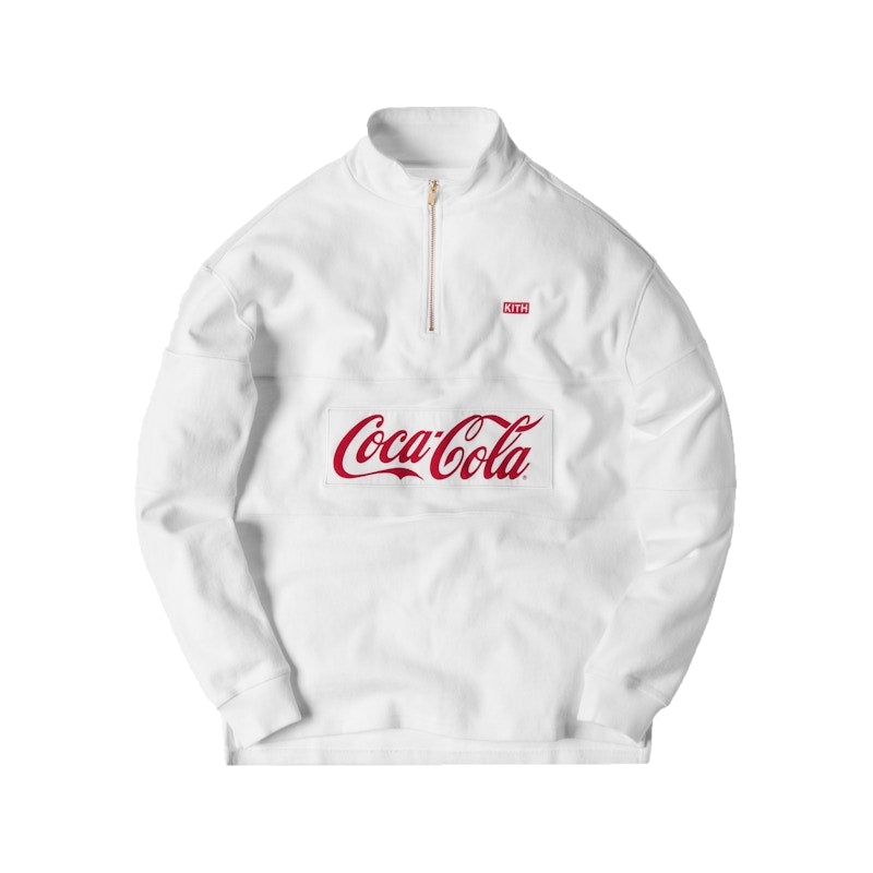 Kith Coca Cola Half Zip Rugby White