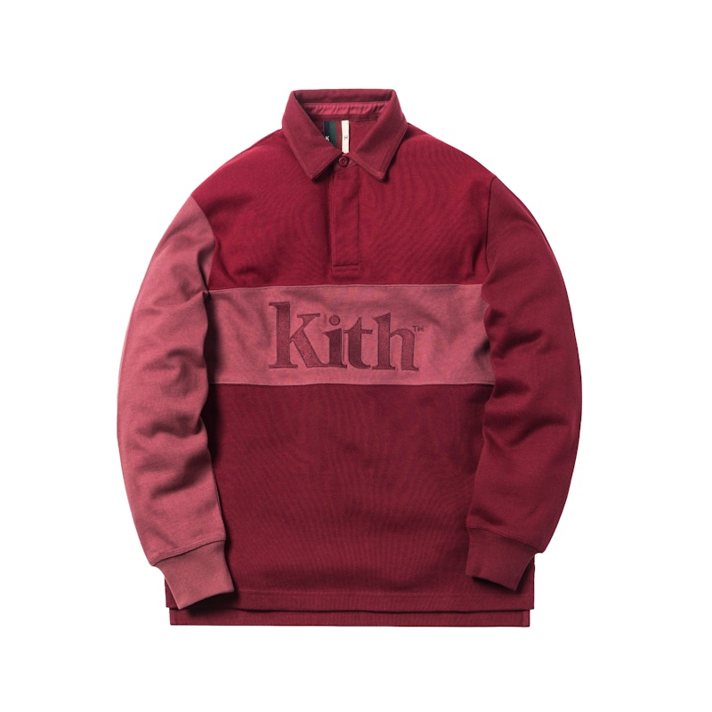 Kith Color Blocked Rugby Multi/Burgundy