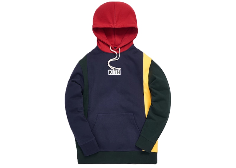Kith Colorblocked Rugby Hoodie Navy/Multi