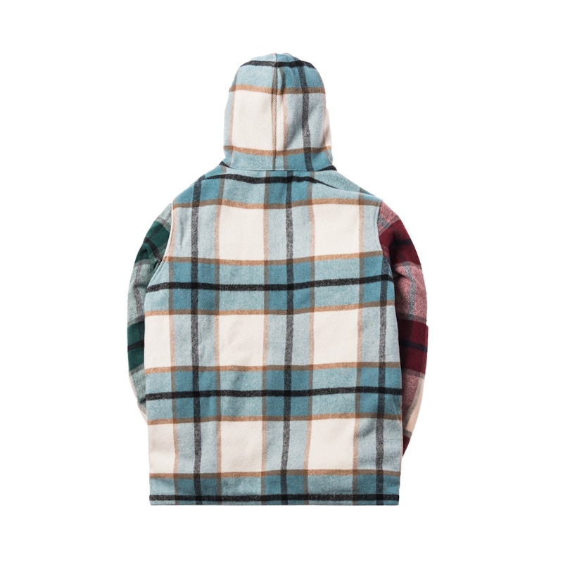 Kith Combo Plaid Flannel Hooded Shirt Multi