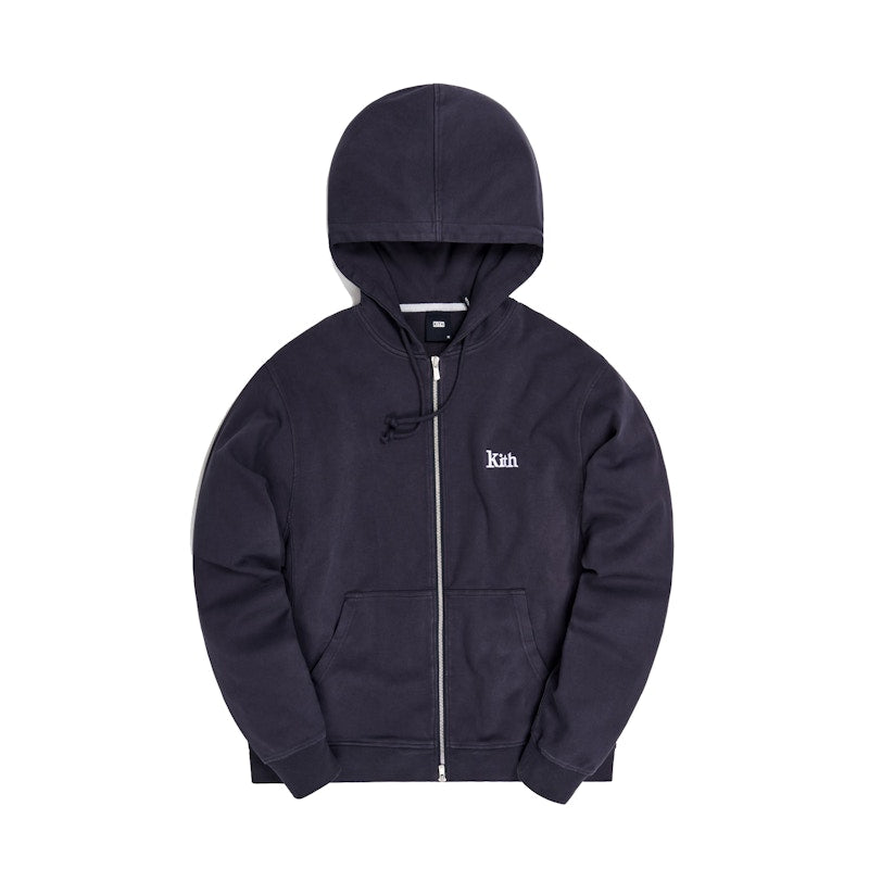 Kith Compact Knit Williams III Zip Up Hoodie Battleship