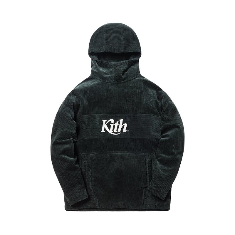 Kith Corduroy Double Pocket Hoodie Forest Green