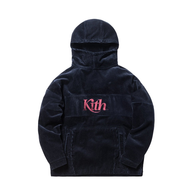 Kith Corduroy Double Pocket Hoodie Navy