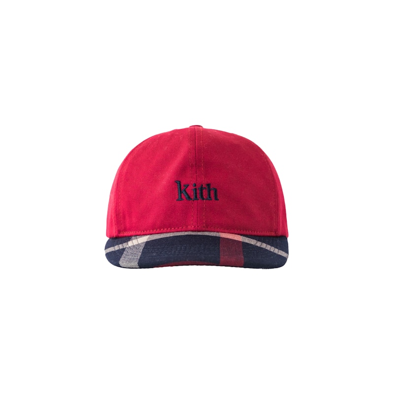 Kith Crest Flat Cap Navy/Red