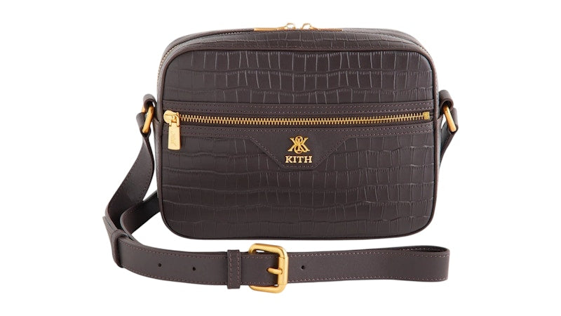 Kith Croc Debossed Leather Camera Crossbody Incognito