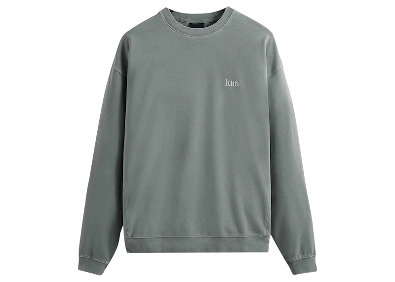 Kith Crystal Wash Interlock Vintage Crewneck Light Indigo