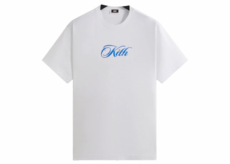 Kith Cursive Logo Tee White