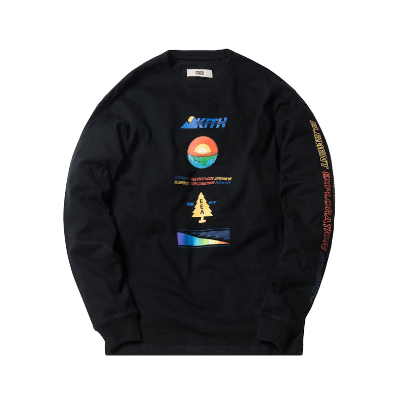 Kith Diagram L/S Tee Black