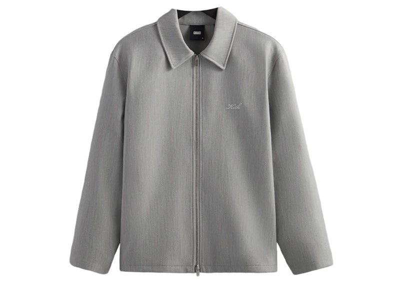 Kith Double Knit Coaches Jacket Light Heather Grey