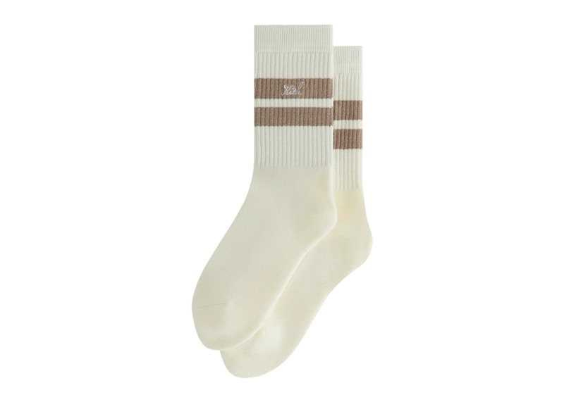 Kith Double Stripe Script Embroidered Cotton Crew Socks Molecule
