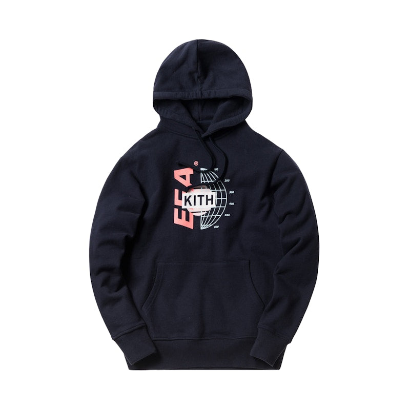 Kith EEA Globe Logo Hoodie Navy