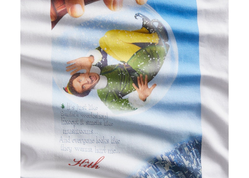 Kith Elf Snow Globe Long Sleeve Tee White