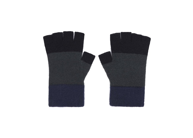 Kith Ellwood Colorblocked Fingerless Gloves Dark Green